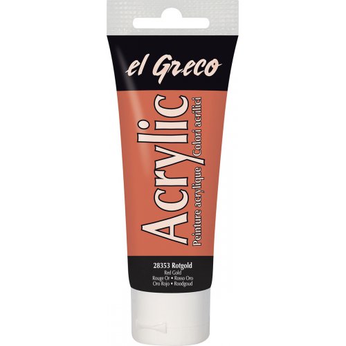 Akrylová barva EL GRECO 75 ml ČERNOZLATÁ