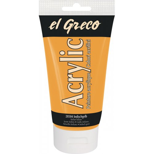 Akrylová barva EL GRECO 150 ml INDIÁNSKÁ ŽLUTÁ