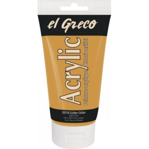 Akrylová barva EL GRECO 150 ml SVĚTLEŽLUTÁ OKR