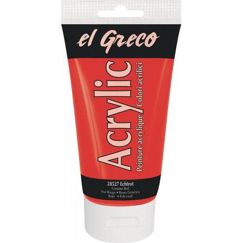 Akrylová barva EL GRECO 150 ml PRAVÁ ČERVENÁ