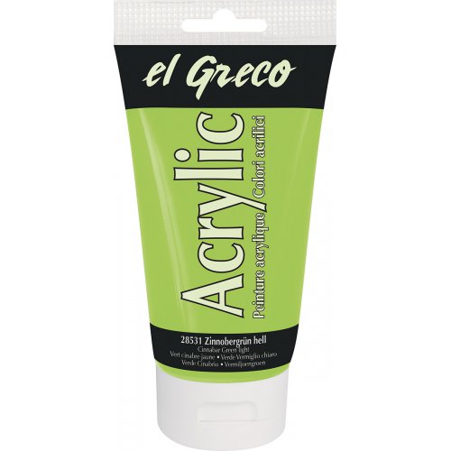 Akrylová barva EL GRECO 150 ml SVĚTLÁ VERMILION ZELENÁ