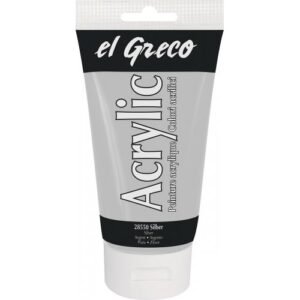 Akrylová barva EL GRECO 150 ml STŘÍBRNÁ