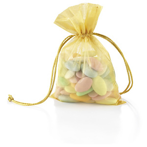 25x Organzové sáčky zlaté 120 x 120 mm