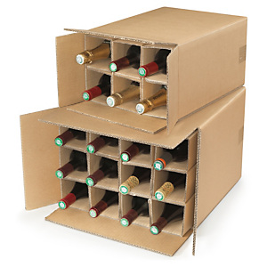 20x Přepravní krabice na víno na 1 láhev