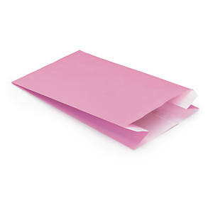 250x Papírové sáčky, růžové 160 x 250 x 80 mm