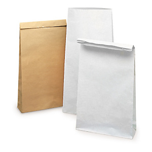 250x Papírové sáčky ze zesíleného papíru 200 x 430 x 100 mm