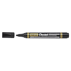 12x Permanentní popisovač Pentel černý, kuželovitý hrot, stopa 1.5mm