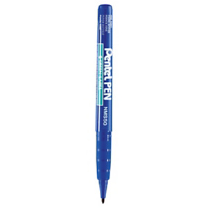 12x Permanentní popisovač Pentel modrý, tenký hrot, stopa 0.9mm