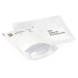 100x Plastové bublinkové obálky 240x330mm, samolepicí s krycím proužkem, bílé