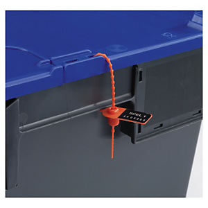 100x Plombový uzávěr se zoubkováním, červený