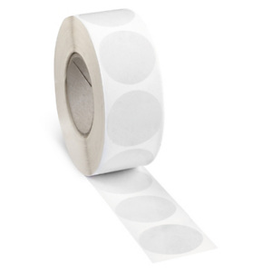 2000x Průhledná samolepicí kolečka, Ø 25 mm, odlepitelné | RAJA