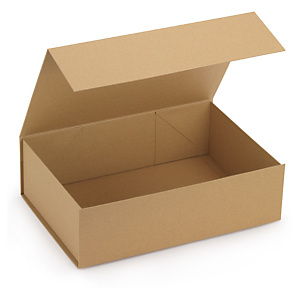 10x Dárková krabička z kraftového papíru s magnetem 230x330x100 mm