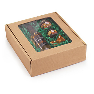 10x Dárkový skládací box s okénkem Hévéa 335x295x90mm