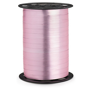 2x Dárkové stuhy s matným efektem, šířka 7mm, délka 250m, růžová