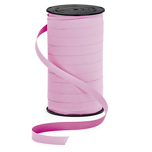 2x Dárkové stuhy pastelové, šířka 10mm, délka 100m, růžová
