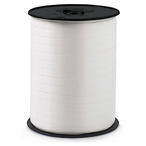 3x Dárkové stuhy standardní, šířka 7mm, délka 500m, bílá