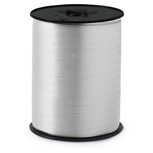 3x Dárkové stuhy standardní, šířka 7mm, délka 500m, stříbrná