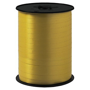 3x Dárkové stuhy standardní, šířka 7mm, délka 500m, zlatá