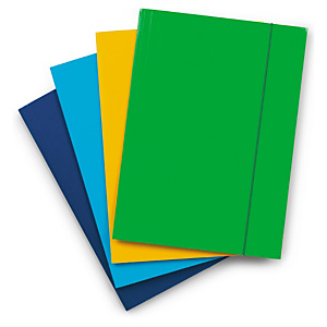 10x Spisové desky s gumičkou zelené, lakované