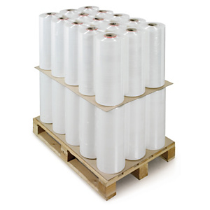 Strojní stretch fólie šířka 500mm, délka 1867m, průhledná, tloušťka 17 mikronů | RAJA