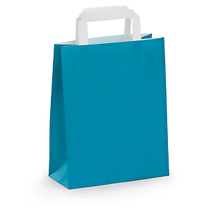 50x Světlé kraftové tašky modré 320x390x160 mm | RAJA