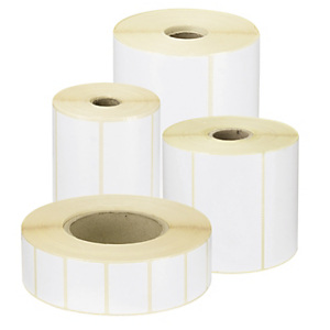 Termotransferové etikety 80x40mm, na roli ø76mm, 3500 etiket, bez perforace