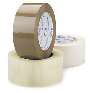 36x Tichá lepicí PP páska 48mm, návin 66m, standardní, bílá, tloušťka 46µm | RAJA