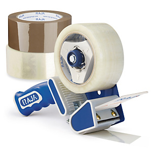 6x Tichá lepicí PP páska 48mm, návin 66m, standardní, hnědá, tloušťka 46µm  + 1 odvíječ pásky | RAJA