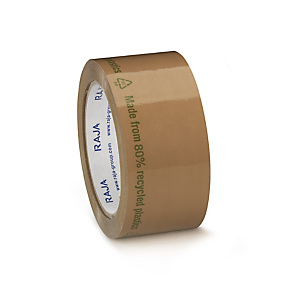 36x Tichá PP lepicí páska, šířka 50mm, návin 66m, hnědá, 80% recyklovaná | RAJA
