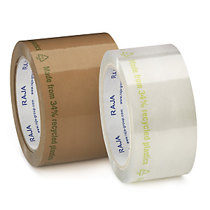 24x Tichá PP lepicí páska, šířka 75mm, návin 66m, transparentní, 80% recyklovaná | RAJA