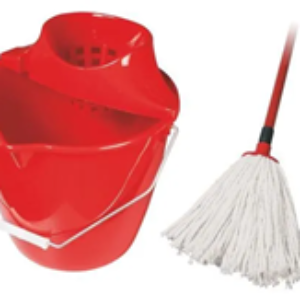 Úklidová souprava mop bavlna 160g červená