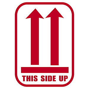 Výstražné etikety 74x105mm, ŠIPKY / THIS SIDE UP