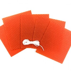 Včelí vosk červený 12x10cm – 5ks + knot 1m