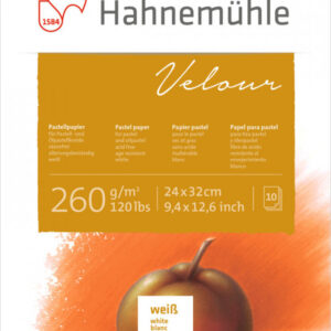 Velurový blok pro pastel 24x32cm bílý