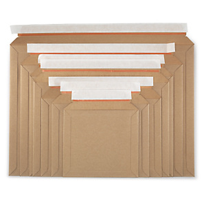 75x Zásilkové obálky 458x328mm, hladká lepenka, hnědé | RAJA