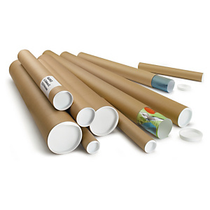 25x Zásilkový tubus Ø100mm, délka 970mm, hnědý | RAJA