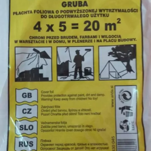 Zakrývací malířská folie 4x5m 50my