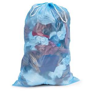 200x Zatahovací pytle na odpad 120 l, modré, tloušťka 24µm, 20ks v roli