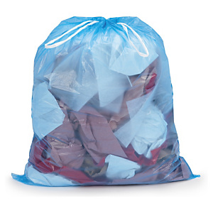 300x Zatahovací pytle na odpad 35 l, modré, tloušťka 15µm, 20ks v roli