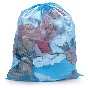 240x Zatahovací pytle na odpad 60 l, modré, tloušťka 15µm, 20ks v roli