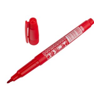 Značkovač permanentní s tenkým hrotem ČERVENÝ