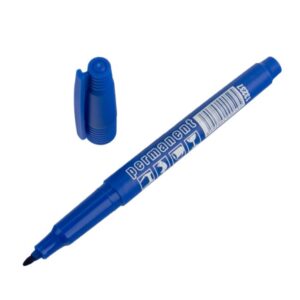 Značkovač permanentní s tenkým hrotem modrý